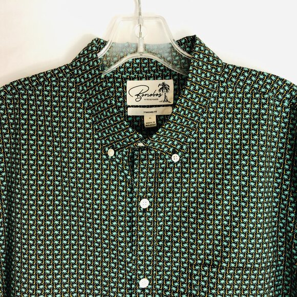 Bonobos Fit To Go Places Palm Tree Button Up Hawaiian Shirt Standard Fit Mens XL - Picture 4 of 6